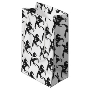 Dressage-Geschenk-Taschen-Mosaik-Pferd und Reiter Kleine Geschenktüte