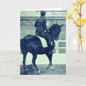 Dressage Grunge Karte (Gelbe Blume)