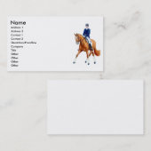 Dressage-halbe Durchlauf-PferdeVisitenkarte Visitenkarte (Vorne/Hinten)