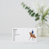 Dressage-halbe Durchlauf-PferdeVisitenkarte Visitenkarte (Stehend Vorderseite)