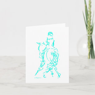 Dressage: Halbes Durchlauf-Karten-Aqua Karte