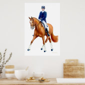 Dressage Halbpass Reitsport Poster (Küche)