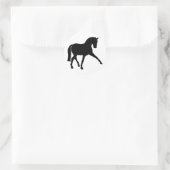 Dressage Half Pass Silhouette Runder Aufkleber (Tasche)