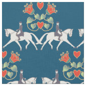 Dressage-Herz-und Pferdebaumwollgewebe Stoff (Nahaufnahme)