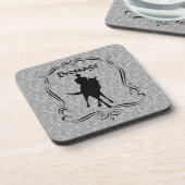 Dressage Horse and Rider Coaster Set Getränkeuntersetzer (Linke Seite)