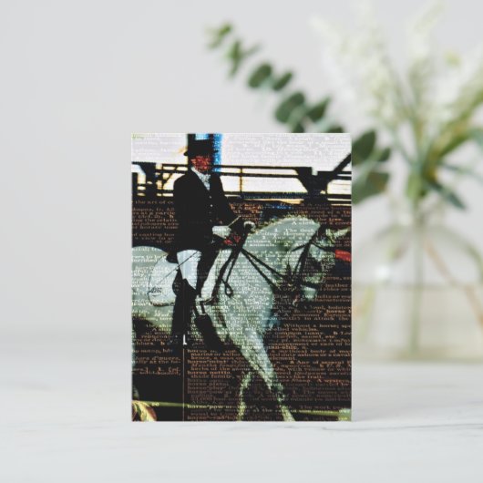 Dressage Horse Art Postkarte (Stehend Vorderseite)