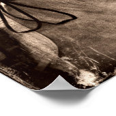 Dressage Horse Grunge Poster (Ecke)