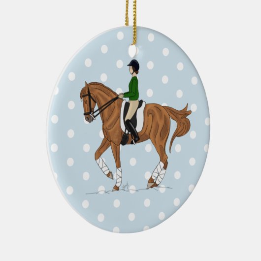 Dressage Horse Keramik Ornament (Rechts)