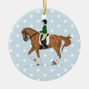 Dressage Horse Keramik Ornament