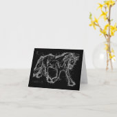 Dressage Horse Notecards Karte (Gelbe Blume)