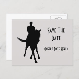 Dressage Horse Save the Date Ankündigungspostkarte