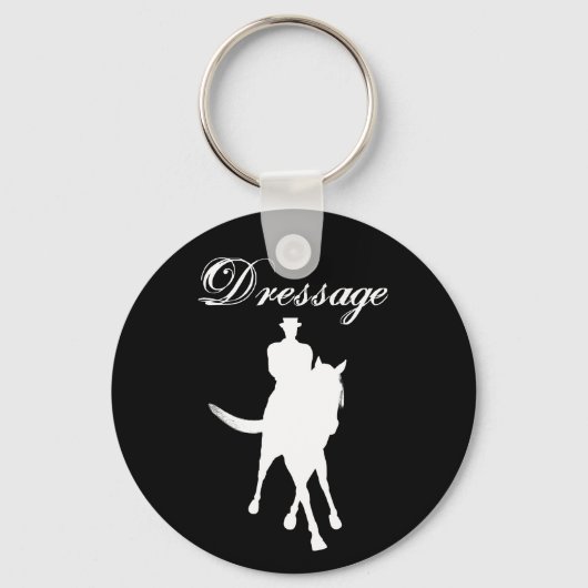 Dressage Horse Silhouette Schlüsselanhänger (Vorderseite)
