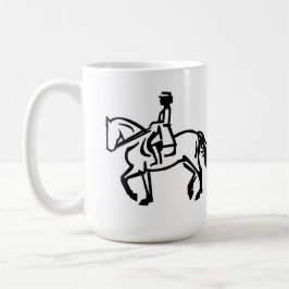 Dressage horse trotting kaffeetasse