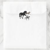 Dressage Horses Trio Runder Aufkleber (Tasche)