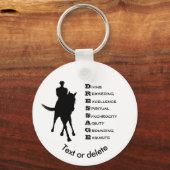 Dressage Is Horse Silhouette Personalized Schlüsselanhänger (Rückseite)