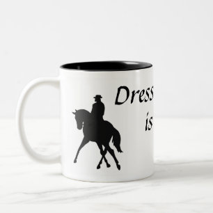 Dressage ist eine Tanz-Schale Zweifarbige Tasse