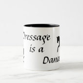 Dressage ist eine Tanz-Schale Zweifarbige Tasse (Mittel)