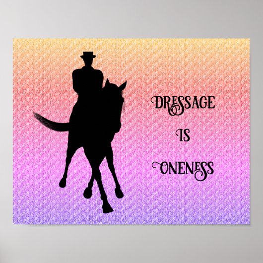 Dressage ist Einzel-Pferd und Reiter Poster (Vorne)