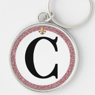 DRESSAGE LETTER ROSE GOLD LILIE SCHLÜSSELANHÄNGER