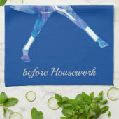 Dressage-Pferd - Horsework vor Hausarbeit Geschirrtuch (Gefaltet)