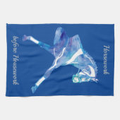 Dressage-Pferd - Horsework vor Hausarbeit Geschirrtuch (Horizontal)