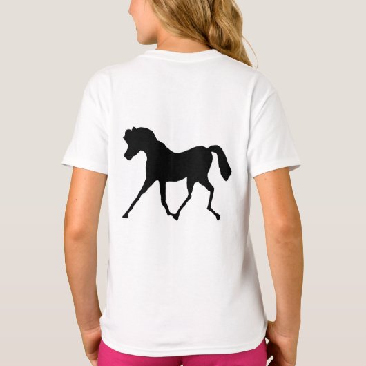 Dressage Pferde Englisch Art Reithemd T-Shirt (Rückseite)