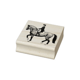 Dressage Pferde Reittour Briefmarke Gummistempel
