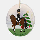 Dressage Pferdereiter ADD eigenes FOTO Xmas Dekora Keramikornament (Links)