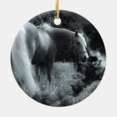 Dressage Pferdereiter ADD eigenes FOTO Xmas Dekora Keramikornament (Hinten)