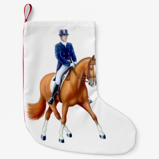 Dressage-PferdereiterweihnachtsStrumpf Kleiner Weihnachtsstrumpf (Vorderseite)