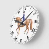 Dressage Pferderennbahn Runde Wanduhr (Winkel)