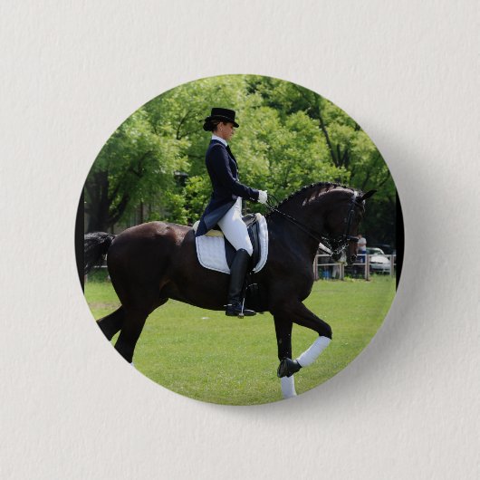 Dressage-Pferdeshow-Button Button (Vorderseite)