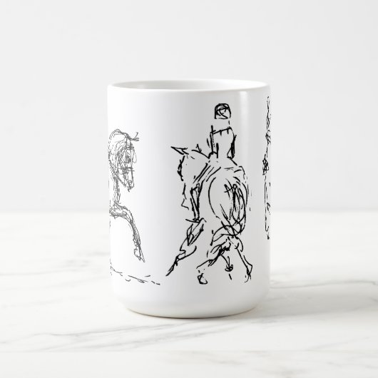 Dressage-PferdeTassen-Schwarzes Kaffeetasse (Mittel)