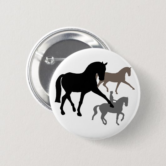 Dressage-Pferdetrio Button (Vorne & Hinten)