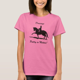 Dressage-Poesie im Bewegungs-Pferd T-Shirt