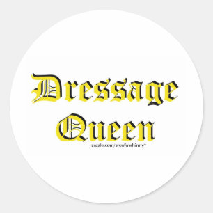 Dressage Queen Runder Aufkleber