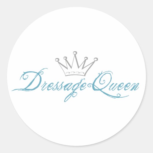 Dressage Queen Runder Aufkleber (Vorderseite)