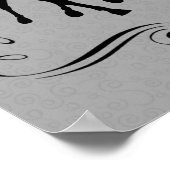 Dressage Reiten Silhouette Tanzen Poster (Ecke)