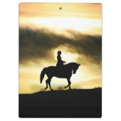 Dressage Rider Clipboard Klemmbrett (Rückseite)