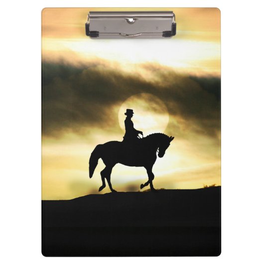 Dressage Rider Clipboard Klemmbrett (Vorderseite)