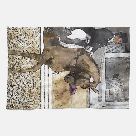 Dressage Rider Geschirrtuch (Horizontal)