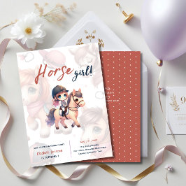 Dressage Rider Horse Girl Geburtstagsparty Einladung