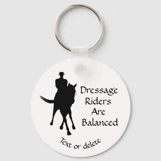 Dressage Riders Are Balanced Cute Personalized Schlüsselanhänger (Vorderseite)