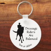 Dressage Riders Are Balanced Cute Personalized Schlüsselanhänger (Rückseite)