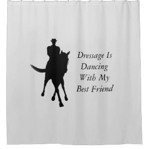 Dressage tanzt das beste Freundpferd Duschvorhang