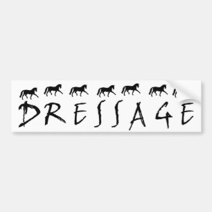 Dressage (Text und Pferde) Autoaufkleber