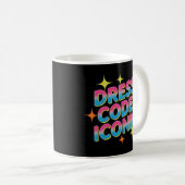 Dresscode: Iconic Vibrant Retro Kaffeetasse (VorderseiteRechts)