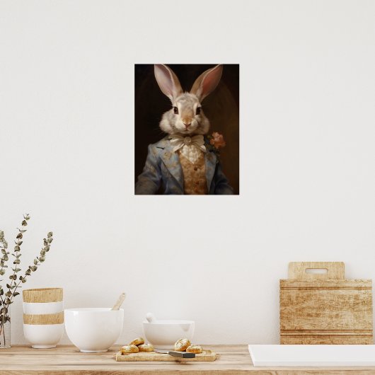 Dressed Animal Prints, Royal Rabbit Poster (Küche)