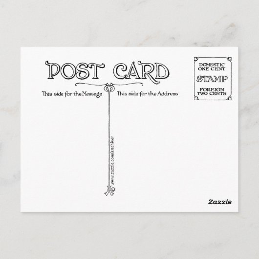 "DRESSED CABBAGE HEAD MAN" POSTKARTE (Rückseite)