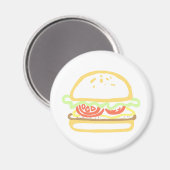 Dressed Hamburger Magnet (Vorderseite/Rückseite)